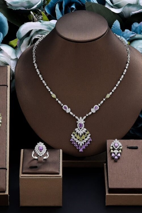 Necklace set-Lux CZ-NEC033