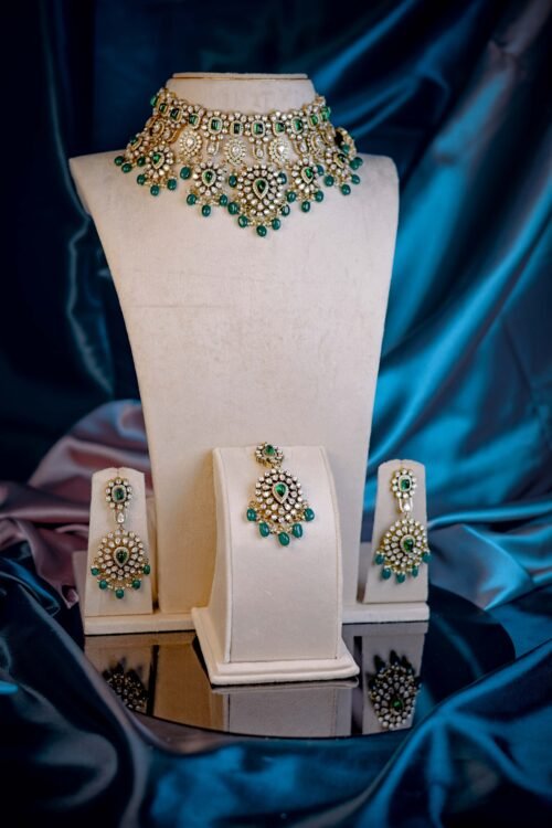 Sparkle Kundan Necklace Set- Samudhra NEC146