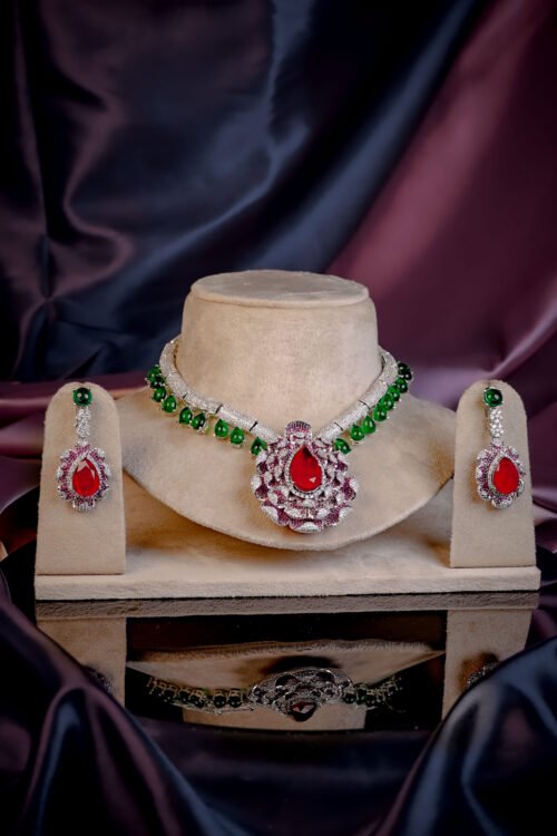 Necklace Set-Ruby NEC241