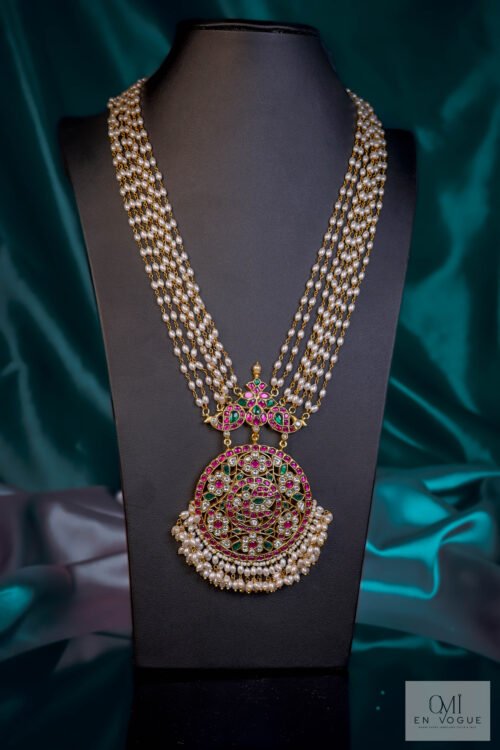 Pearl Rice long Necklace Set -NEC400