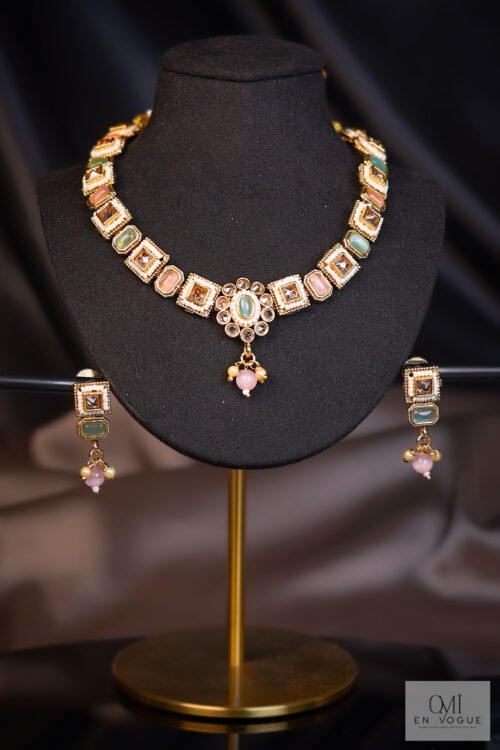 Multicolour Necklace Set-NEC424