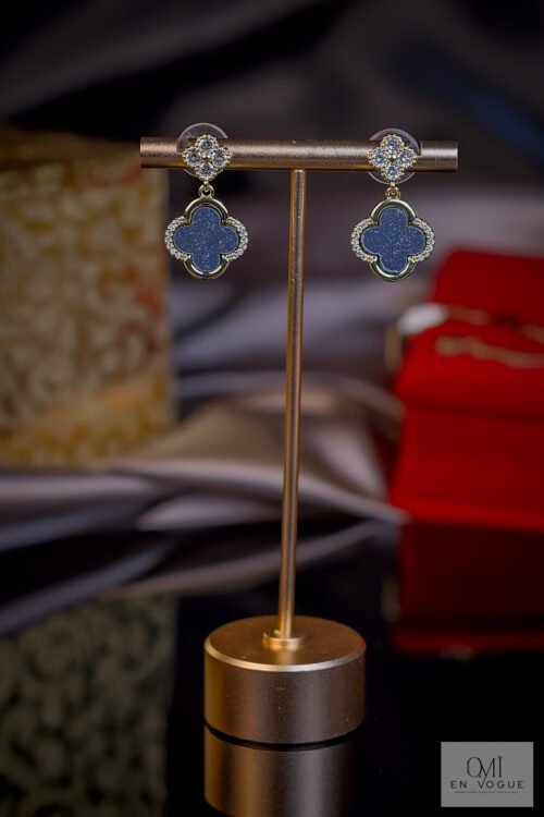 Four Petals Clover Hoop Earrings-EA145