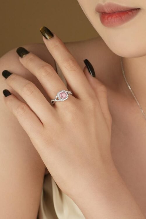 S925 Silver with Zirconia Inlay Rhodium plated Pendant Set-PDN025