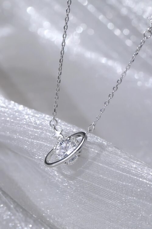 S925 Silver Zircon Inlay Rhodium plated Pendant-PDN060