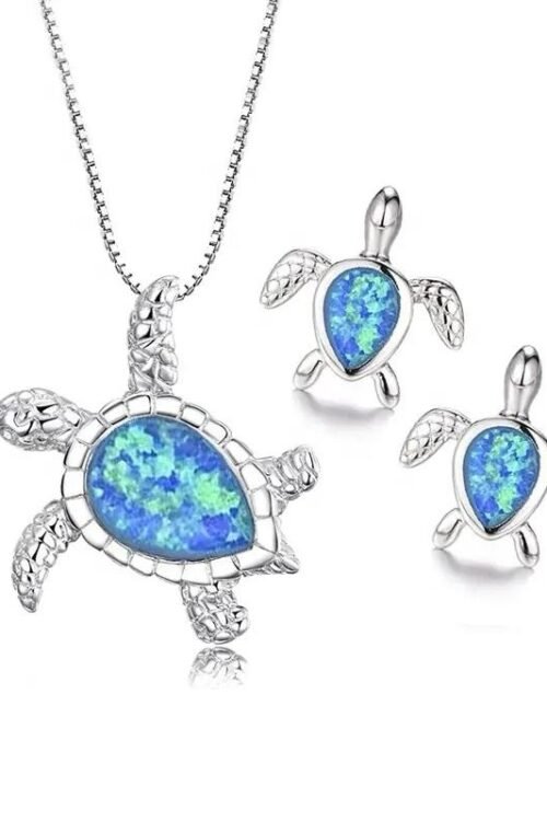 S925 Silver with Zirconia Inlay Rhodium plated Pendant Set-PDN061