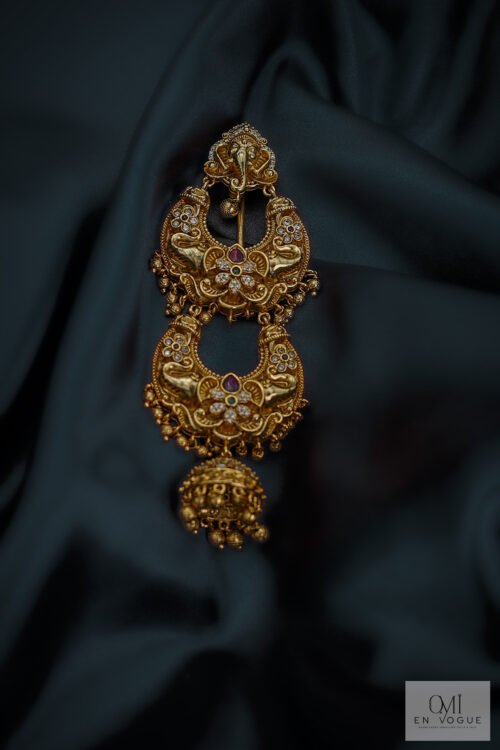 Flower motifs CZ stones embellished Jada Billai-BMT002