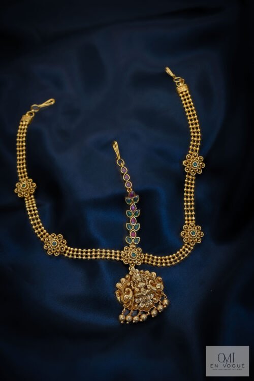 Floral kemp stones matha patti/ headset-BMT013