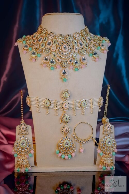 Bridal Kundan Necklace Set-NEC546