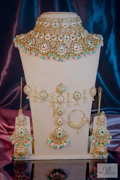 Bridal Kundan Necklace Set-NEC547