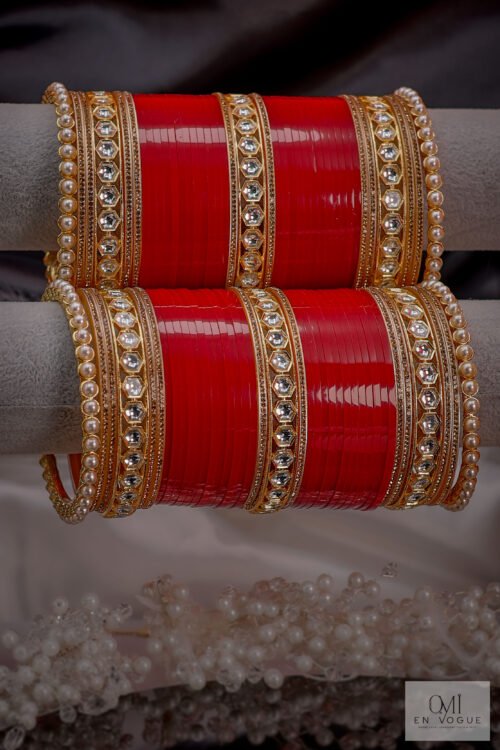 Chithrangana  Adorned with radiant Kundan stones Bangels Set -BAN252