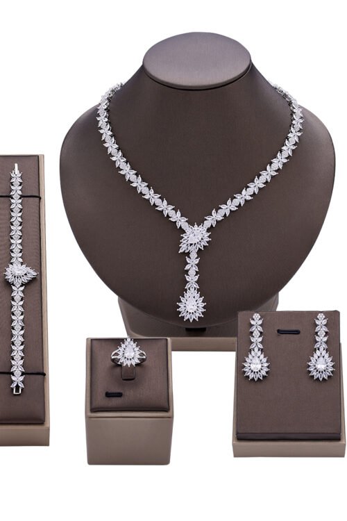 Flora Grace Platinum Plated Jewelry Set - ZY-DZ057