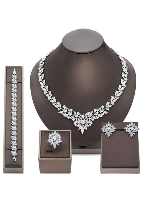 Lustre Platinum Plated Jewelry Set - ZY-DZ027