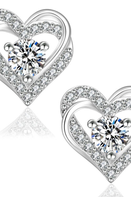 Moissanite Earring stud in S925 silver-KRKC-0294-ER-MO-SL-5mm