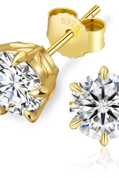 0.5 Carats *2 Round Excellent VVS1 Moissanite Earrings 0318