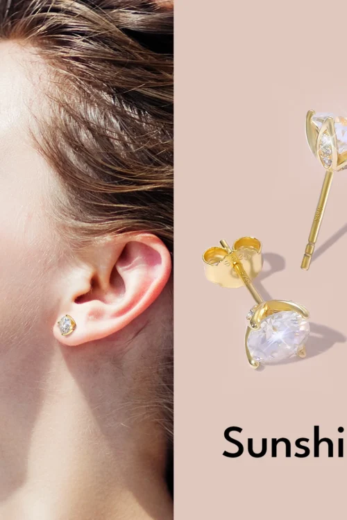 1.0 Carats 6.5 mm *2 Eternal Tulip Moissanite Earrings 0331
