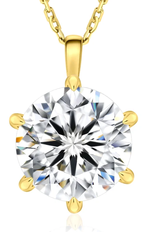 0.5 Carats VVS1 Moissanite Pendant Necklace for Women 0414