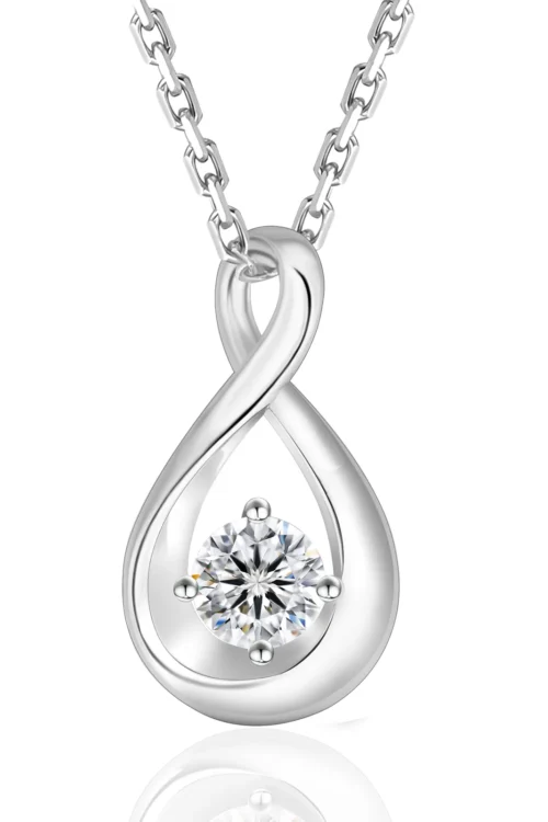 Water Drop VVS1 Moissanite Pendant Necklace for Women 0415