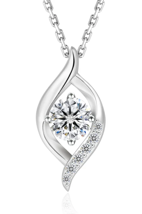 Water Drop VVS1 Moissanite Pendant Necklace for Women 0416