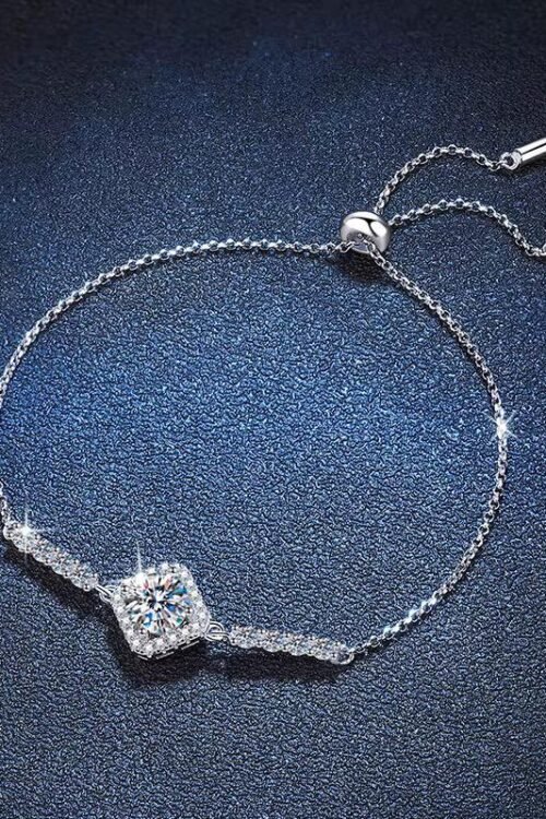1ct Moissanite S925 Silver Inlay Bracelet-BAN292