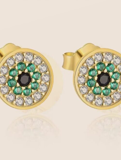 Azure Aura Series S925 Evil Eye Earring Studs-EA207