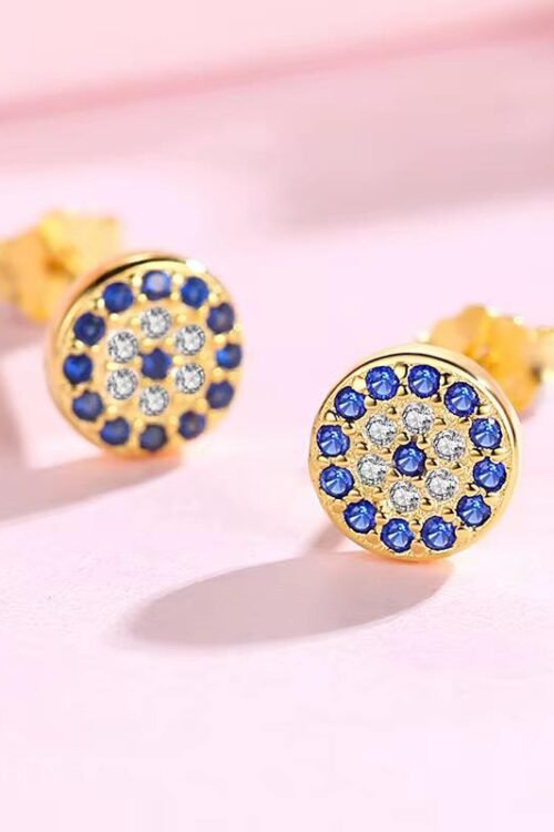 S925 Evil Eye Earring Studs-EA209