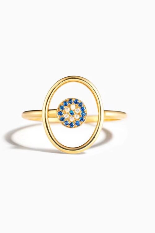 S925 Evil Eye Silver Ring-RIN179