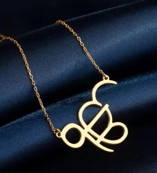 Ek Onkar Gold Plated Stainless steel Necklace-NEC648