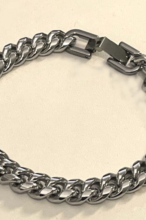 Stainless Steel 18 cm  Cuban Chain Bracelet -MBT010