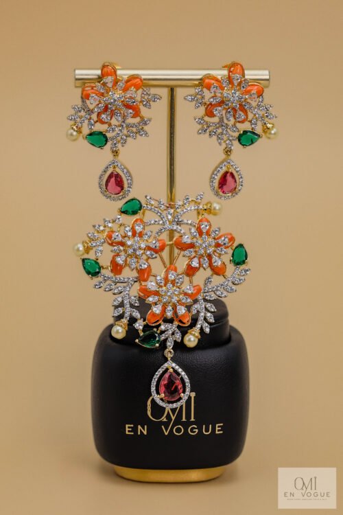 Pendant & Earring Set-NEC714