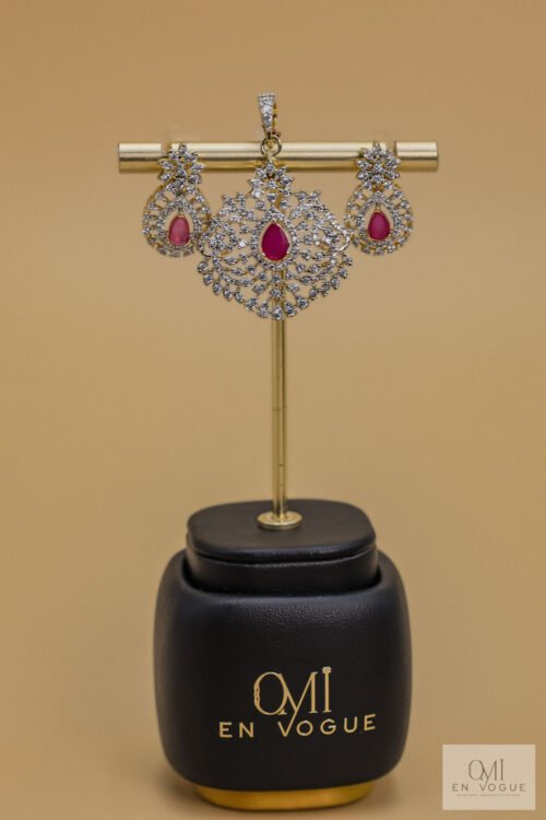 Pendant & Earring Set-NEC712