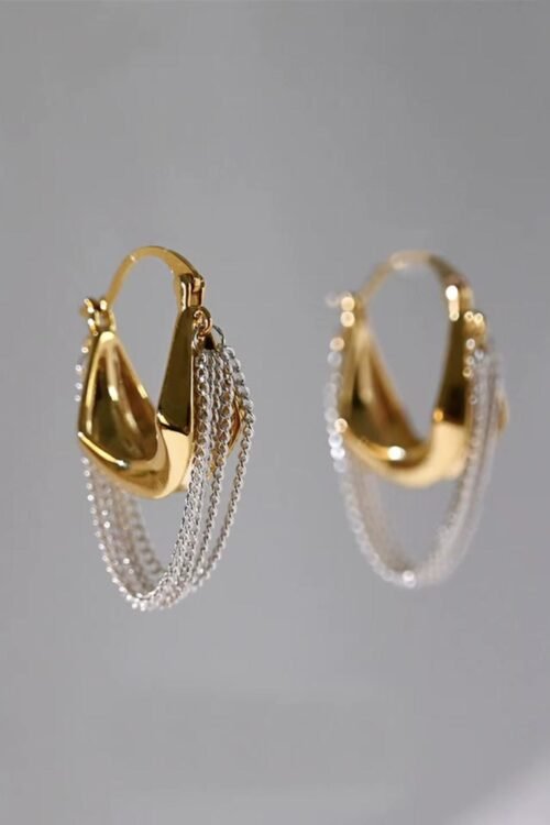 Tassel Hoop Earrings-EA276