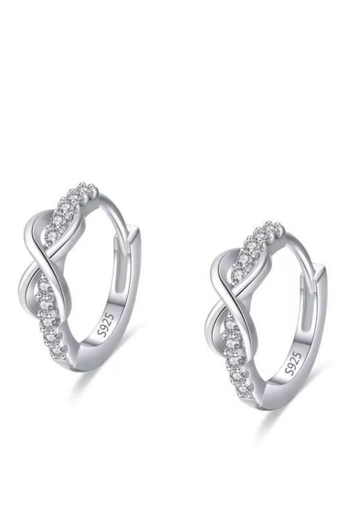 S925 Silver Infinity Hoop Earrings-EA275