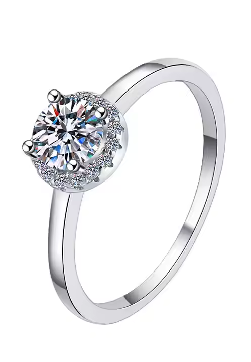 S925 sterling silver Moissanite RIN-JZ0012