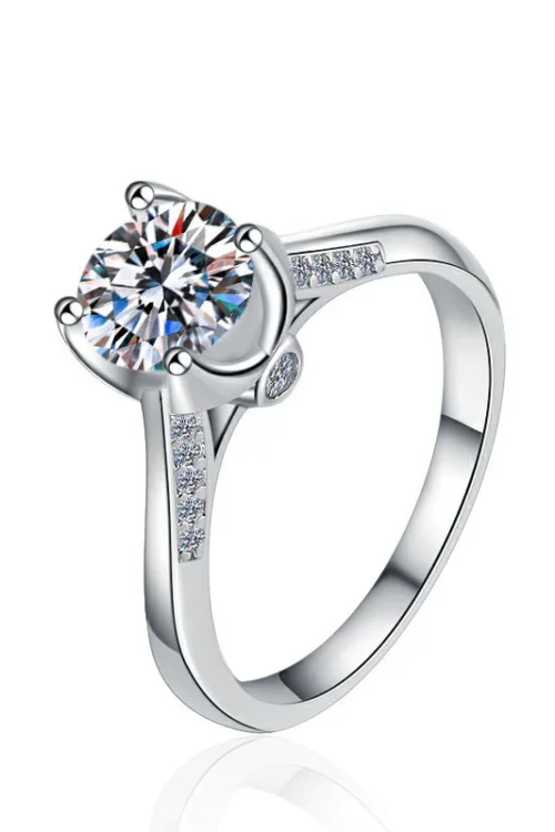 S925 sterling silver Moissanite RIN-JZ0025