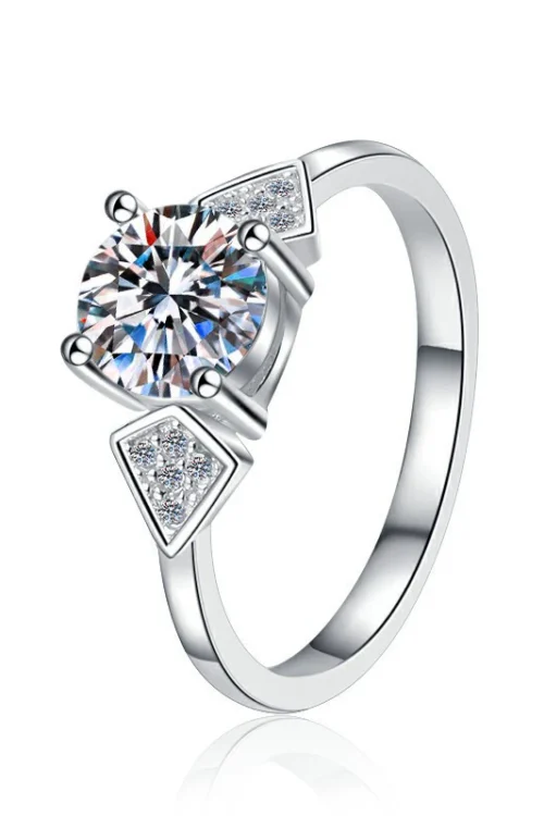 S925 sterling silver Moissanite RIN-JZ0113