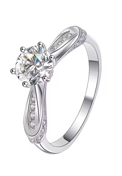 S925 sterling silver Moissanite RIN-JZ0072