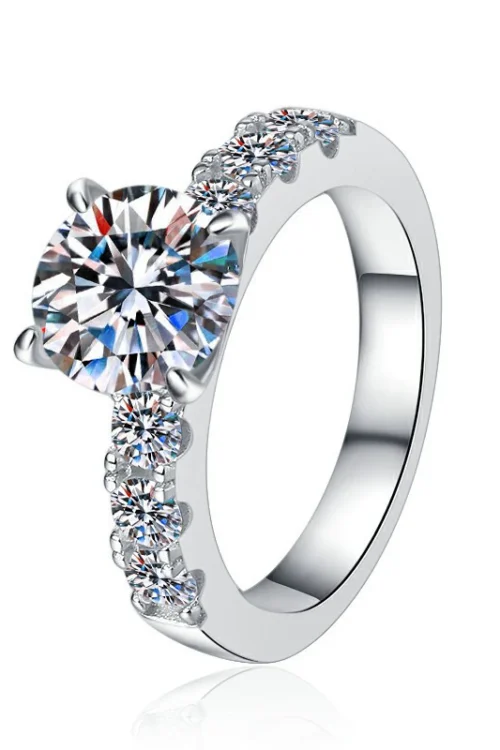 S925 sterling silver Moissanite RIN-JZ0091