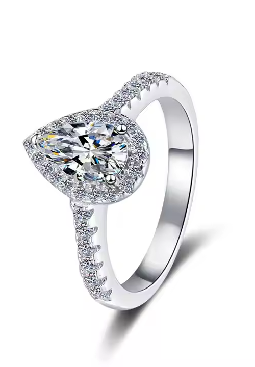 S925 sterling silver Moissanite RIN-JZ0102A