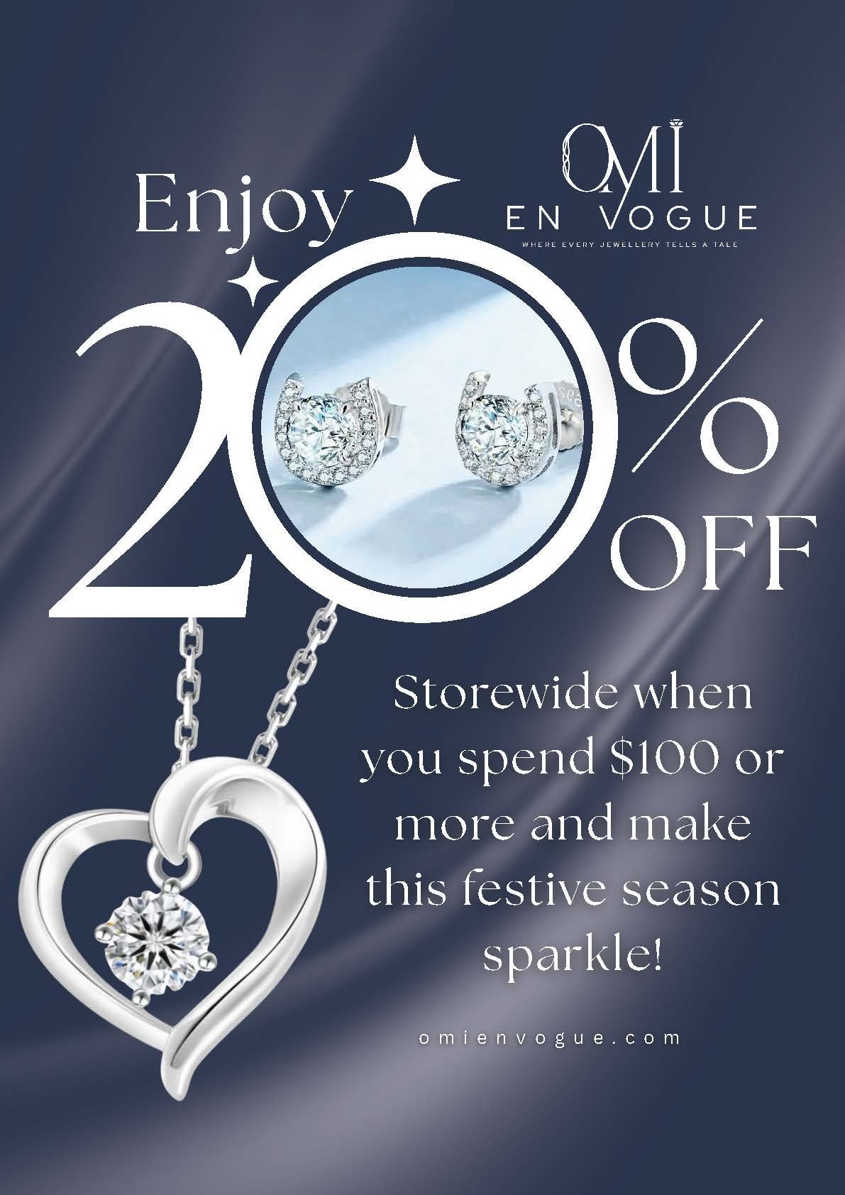 20% OFF on all above $100 Purchase