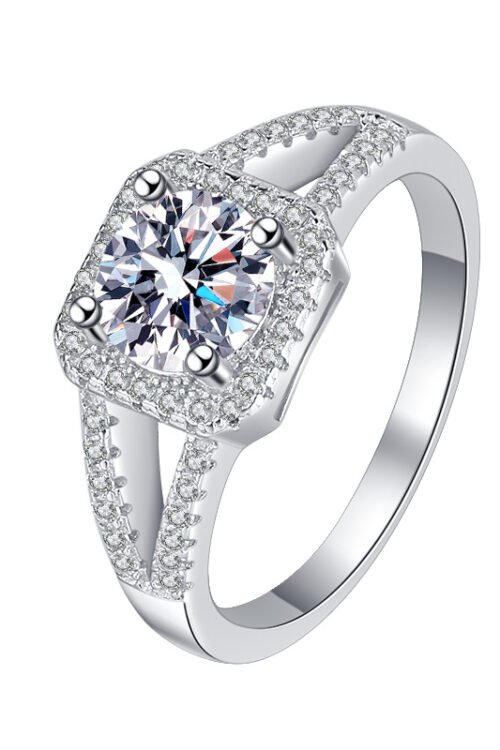 S925 sterling silver Moissanite RIN-JZ0051