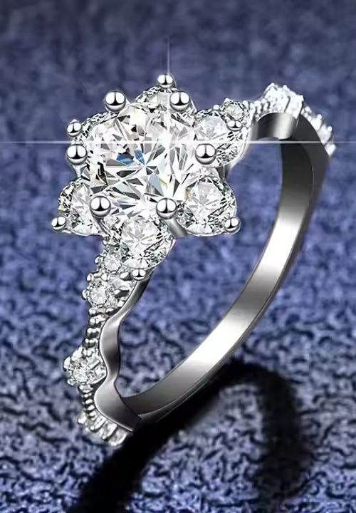 S925 sterling silver Moissanite RIN-JZ0053