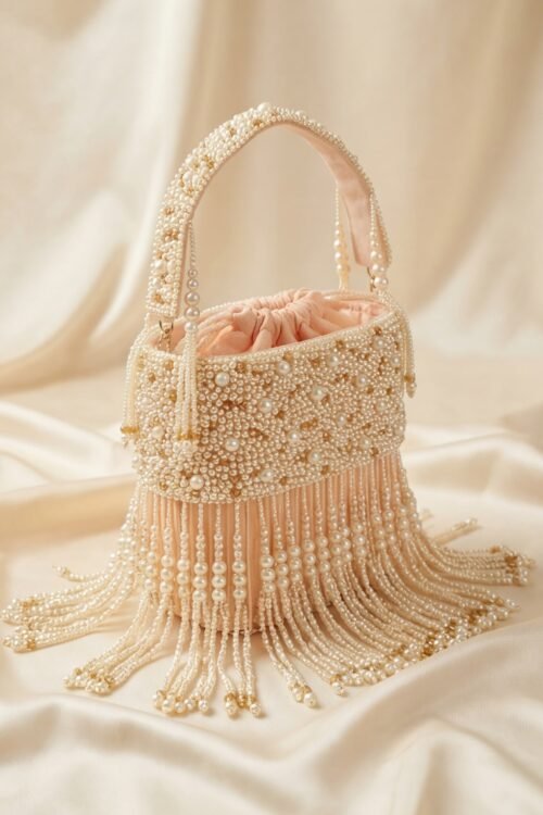 Omi En Vogue – Exclusive Beaded Oval Shape Hand Bag