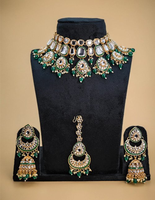 Indian wedding jewellery online - bridal necklace and earrings set Australia